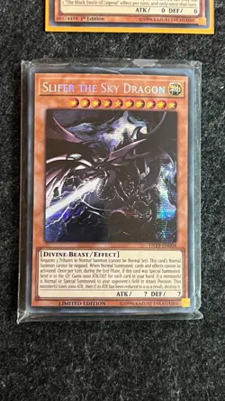 SLIFER THE SKY DRAGON SECRET PRISMATIC RARE TN19-EN008 YuGiOh NM - Image 1