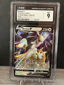 CGC 9 Arceus V 122/172 Brilliant Stars Holo Ultra Rare English 2022 - Image 1