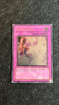 YUGIOH Forced Back 1st Edition EOJ EN060 Ultimate Rare LP - Image 1