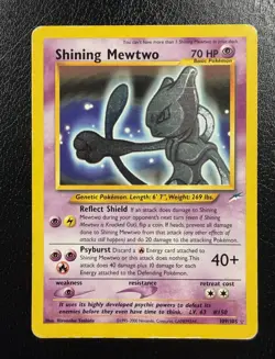 Shining Mewtwo 109/105 Neo Destiny Unlimited Holo HP/DMG - Image 1
