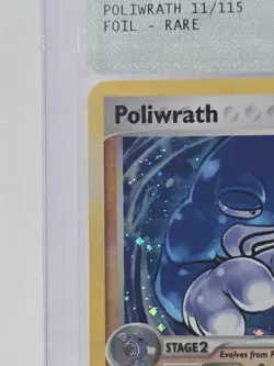 Pokemon Poliwrath EX Unseen Forces Holo Rare #11 aigrading 9.5 Gem Mint 2005 - Image 2