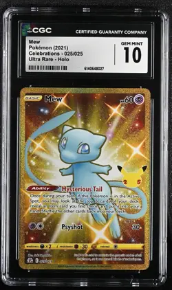 Pokemon Celebrations Gold Mew 025/025 CGC GEM MINT 10 - Image 1