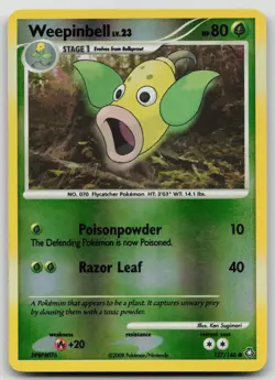 Pokemon TCG Weepinbell Reverse Holo Common Legends Awakened 127/146 LP - Image 1
