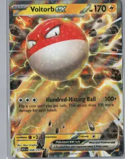 Voltorb ex 058/217 Double Rare Ascended Heroes Pokemon Holo Near Mint - Image 1