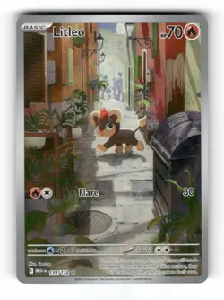 Litleo 139/132 Illustration Rare Mega Evolution Pokemon Holo Near Mint - Image 1