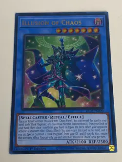 Yugioh - Illusion of Chaos x 3 - 1st Edition Ultra Rare NM - Free Holo Card - B - Image 3