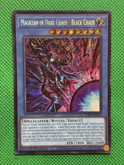 YuGiOh! Magician Of Dark Chaos - Black Chaos CORI-EN027 Secret Rare 1st Ed NM - Image 1