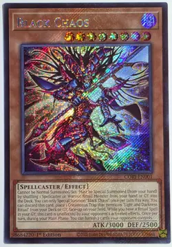 Yugioh Black Chaos CORI-EN001 Secret Rare 1st Edition - Image 1