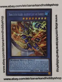 Yugioh Black Luster Soldier - Soldier of Light and Darkness CORI-EN028 SECRET - Image 1