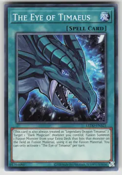 The Eye of Timaeus LEDD-ENA21 Legendary Dragon Decks unlimited Yu-Gi-Oh NM - Image 1