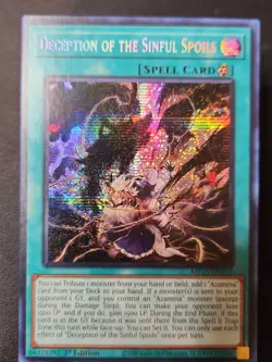 Deception of the Sinful Spoils MP25-EN113 Prismatic Secret Rare 1st Ed Yu-Gi-Oh - Image 1