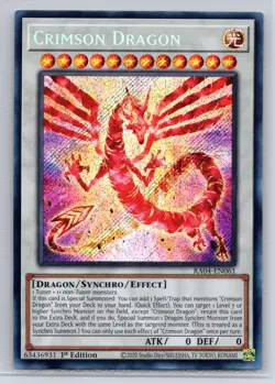 Crimson Dragon (Secret Rare) RA04-EN061 Quarter Century Stampede Yu-Gi-Oh NM - Image 1