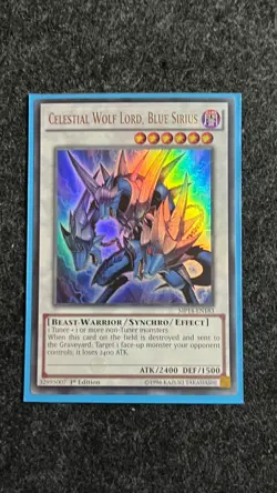 YUGIOH CELESTIAL WOLF LORD BLUE SIRIUS ULTRA RARE MP14-EN183 1ST EDITION NM - Image 1