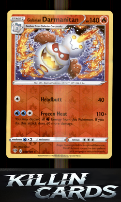 Galarian Darmanitan (28) 028/189 Pokemon Rare SWSH03: Darkness Ablaze Card NM - Image 1