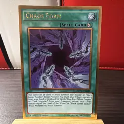 Yu-Gi-Oh TCG Chaos Form MVP1-ENG08 1st Edition Gold Rare Card NM + BONUS HOLO - Image 1