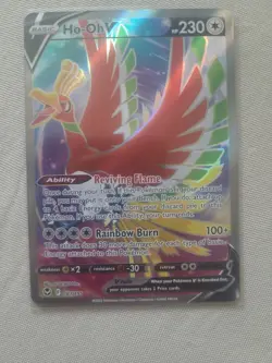 Pokemon TCG Ho-Oh V Full Art Holo Ultra Rare Card 187/195 Silver Tempest NM - Image 2