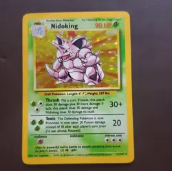 Pokemon TCG Nidoking Base Set Holo Unlimited Rare Card 11/102 LP Condition - Image 1
