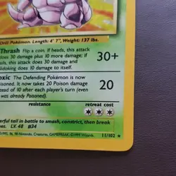 Pokemon TCG Nidoking Base Set Holo Unlimited Rare Card 11/102 LP Condition - Image 4