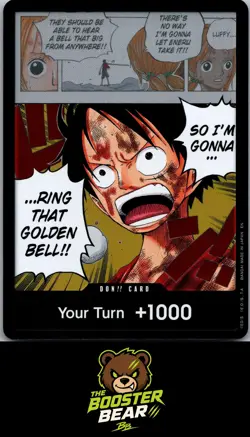 DON!! Card Monkey D. Luffy "Ring That Golden Bell!!" OP15 One Piece NM/M ENG - Image 1