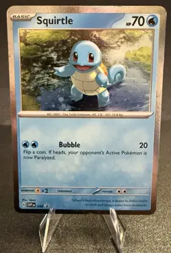 🌀Swirls🌀 Squirtle Black Star Promo Card #048 - Cosmos Holo NM - Image 1