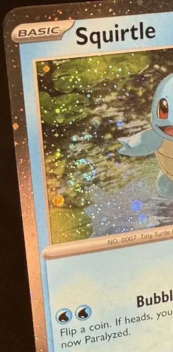 🌀Swirls🌀 Squirtle Black Star Promo Card #048 - Cosmos Holo NM - Image 3