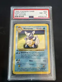 Pokemon Base Set Wartortle 1st Edition 42/102 Vintage Card PSA 8 - Image 2