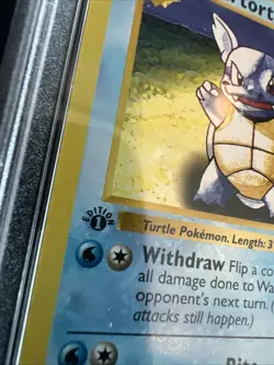 Pokemon Base Set Wartortle 1st Edition 42/102 Vintage Card PSA 8 - Image 3