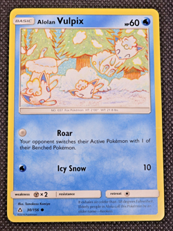 Alolan Vulpix 30/156 LP Ultra Prism Pokemon Card - Tomokazu Komiya Art -- L41 - Image 1