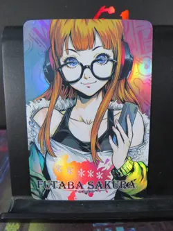 Futaba Sakura Persona 5 Art Card Rare Holo Collectible Video Game Character CCG - Image 1