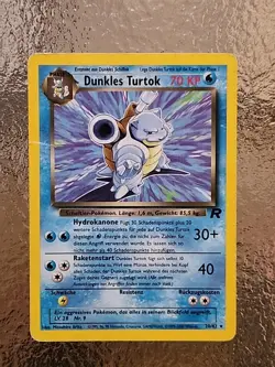 Pokemon TCG Dark Blastoise / Dunkles Turtok 20/82 Rare Non Holo German Card - Image 1