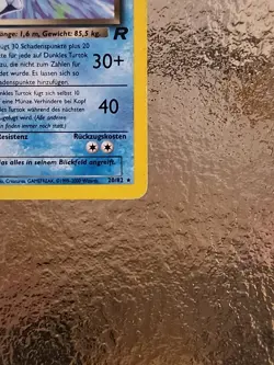 Pokemon TCG Dark Blastoise / Dunkles Turtok 20/82 Rare Non Holo German Card - Image 3