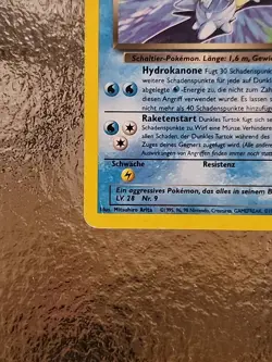 Pokemon TCG Dark Blastoise / Dunkles Turtok 20/82 Rare Non Holo German Card - Image 4