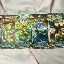 Pokemon TCG XY Steam Siege Booster Packs 10 Cards English (4 Packs) - Image 1