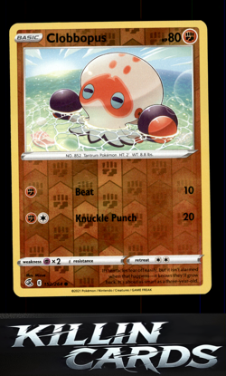Reverse Holofoil Clobbopus 152/264 Pokemon Common SWSH08: Fusion Strike Card NM - Image 1