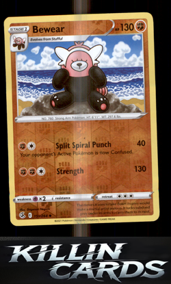 Reverse Holofoil Bewear 151/264 Pokemon Uncommon SWSH08: Fusion Strike Card NM - Image 1