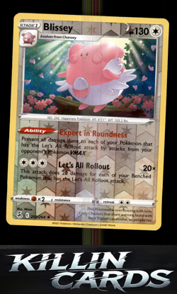 Reverse Holofoil Blissey 203/264 Pokemon Rare SWSH08: Fusion Strike Card NM - Image 1