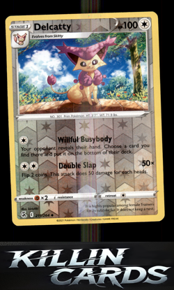 Reverse Holofoil Delcatty 211/264 Pokemon Uncommon SWSH08: Fusion Strike Card NM - Image 1