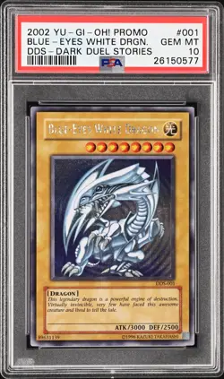 2002 Yu-Gi-Oh Dark Duel Stories Promo Blue-Eyes White Dragon DDS-001 PSA 10 - Image 1