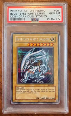 2002 Yu-Gi-Oh Dark Duel Stories Promo Blue-Eyes White Dragon DDS-001 PSA 10 - Image 3