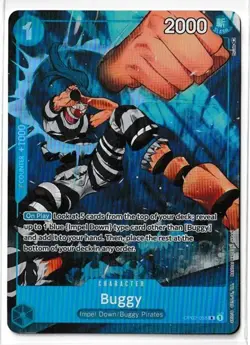 Buggy Alt Art OP02-058 R Paramount War One Piece card game - Image 1