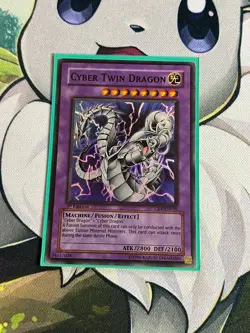 Cyber Twin Dragon crv-en035 1st Ed (NM) Super Rare Yu-Gi-Oh! Exec/LP - Image 1