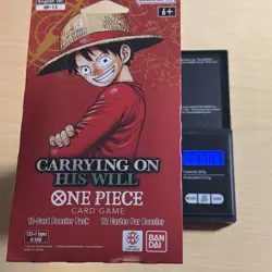 One Piece TCG OP-13 CARRYING ON HIS WILL Sleeved Booster Pack - Heavy - 37.81g - Image 1
