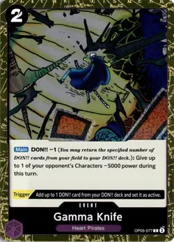 Gamma Knife Pirate Foil Premium Booster The Best Vol. 2 OP05-077 One Piece TCG - Image 1