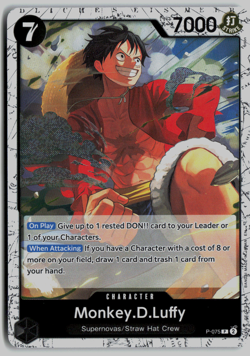 x3 One Piece - Monkey D Luffy P053 Pirate Foil - PRB02 Premium The Best - Image 1