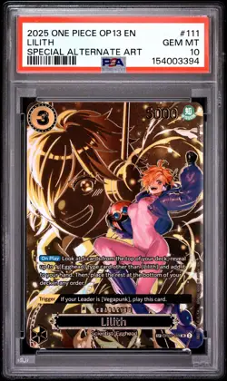 2025 ONE PIECE OP13-CARRYING ON HIS WILL SPECIAL ALTERNATE ART LILITH PSA 10 - Image 1