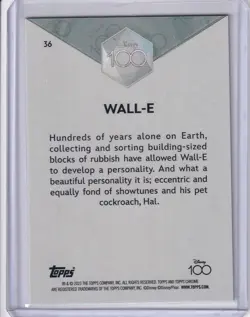 Wall-E 2023 Topps Chrome Disney 100 Years $1.50 SHIPPING - Image 2