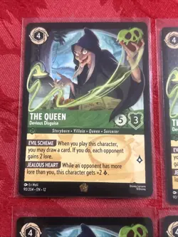 4x Lorcana Wilds Unkonow - The Queen - Devious Disguise - 90/204 - Legendary x4 - Image 3
