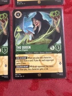 4x Lorcana Wilds Unkonow - The Queen - Devious Disguise - 90/204 - Legendary x4 - Image 5