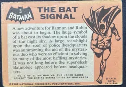 1966 Topps Batman BLACK BAT, Batman, The Bat Signal card #3 Gorgeous! - Image 2