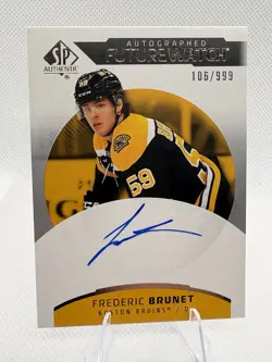 2025-26 SP Authentic Frederic Brunet Future Watch Auto /999 #155 - Image 1